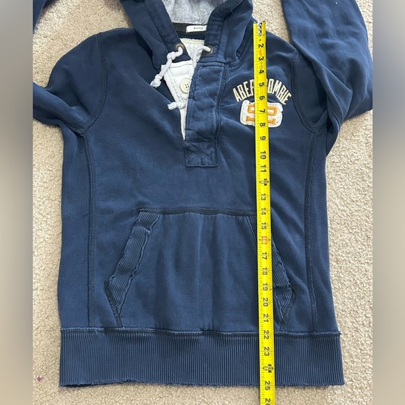 Y2K Abercrombie & Fitch Men’s Small Muscle Fit Distressed Hoodie Pullover - Picture 7 of 8